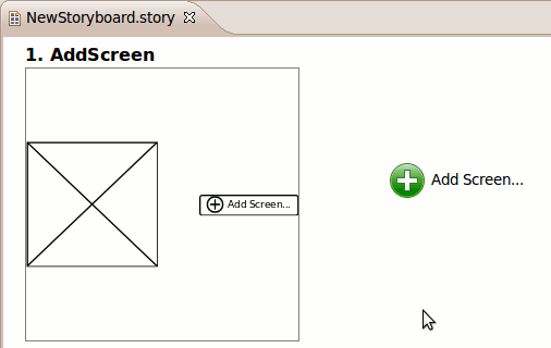 Add Screen Button