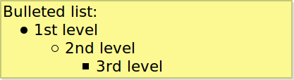 Bulleted List
