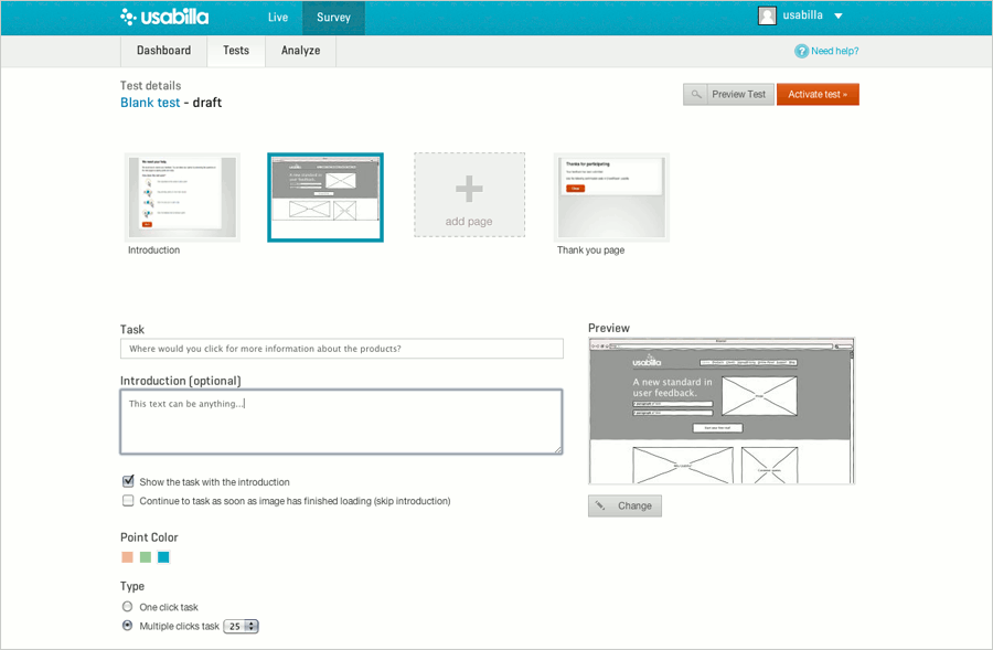 Usabilla Dashboard