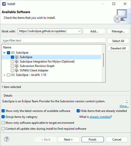 Subclipse plugin