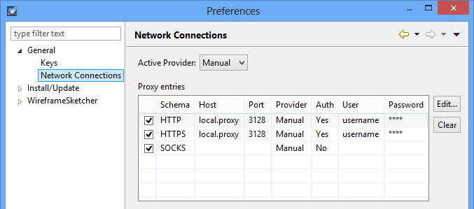 Proxy Settings